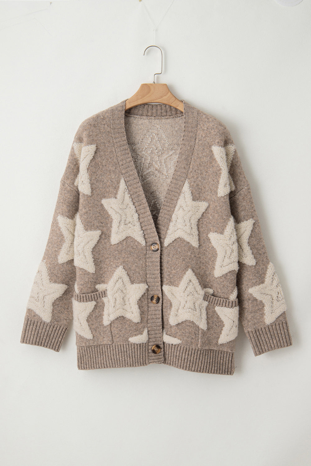 Khaki Sherpa Star Cardigan LT