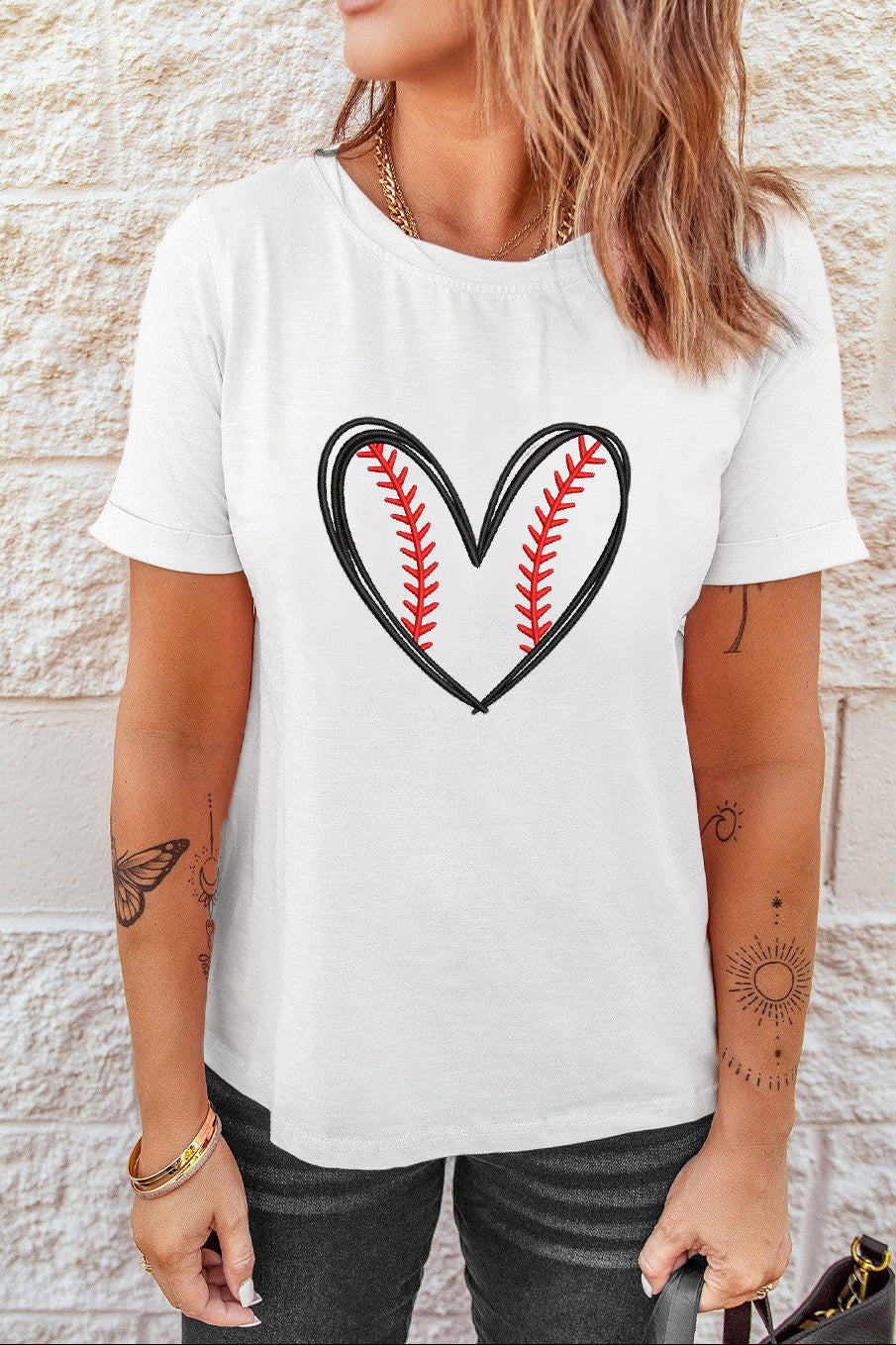 Baseball Heart Top FB