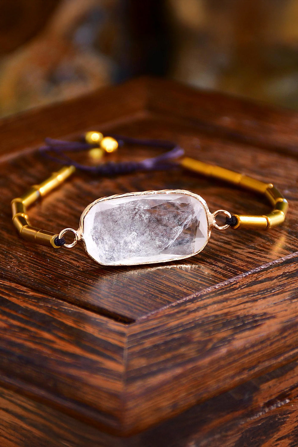 Gold Crystal Adjustable Bracelet LT