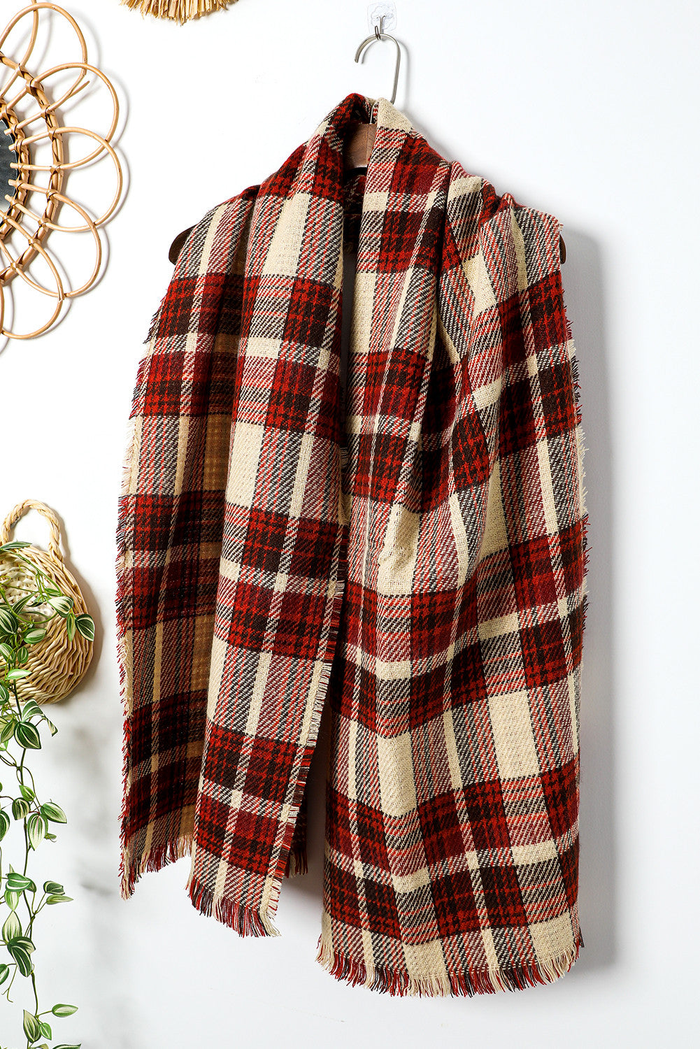 Red Plaid Scarf FB