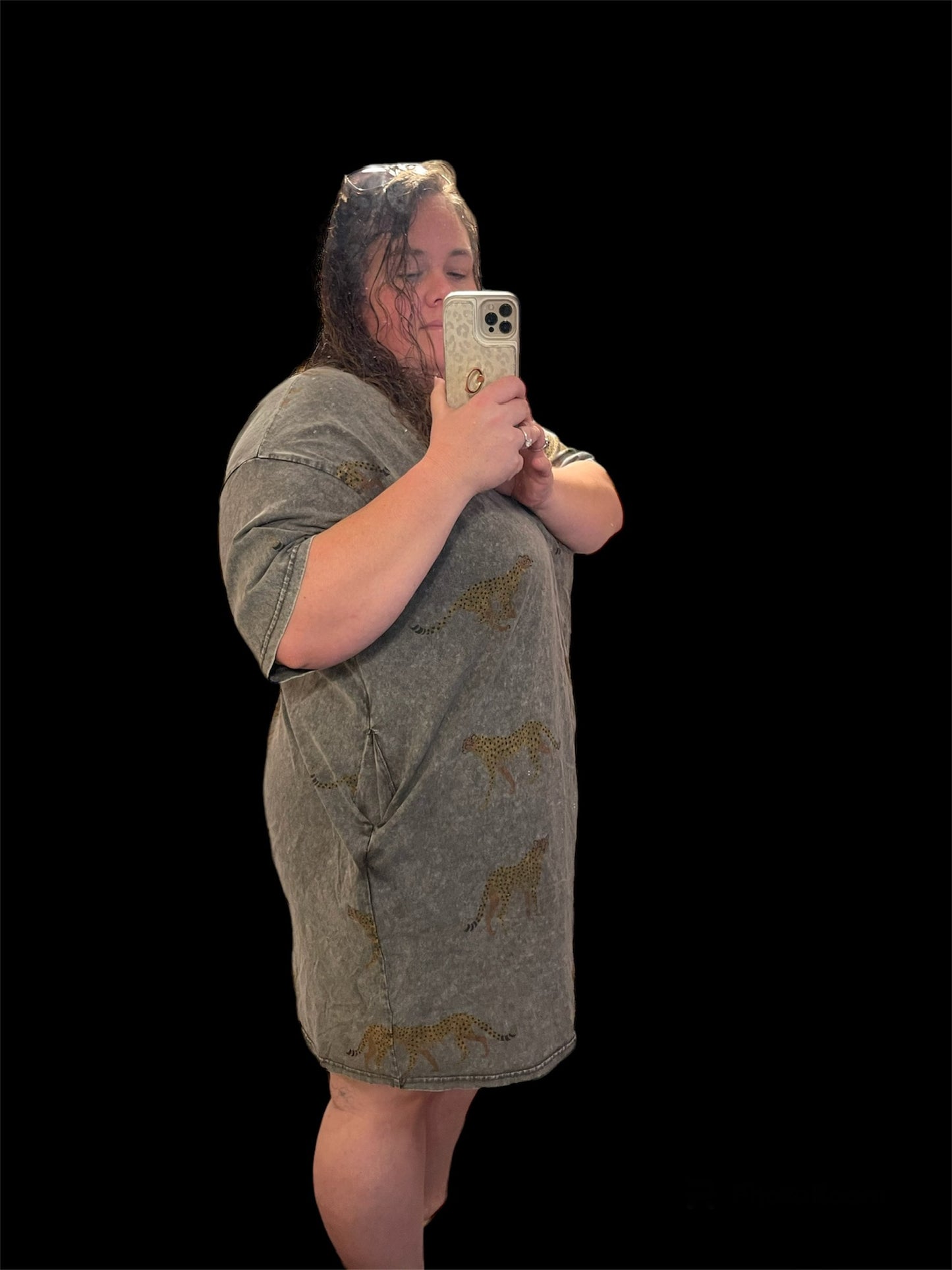 Cheetah Print T-shirt Dress