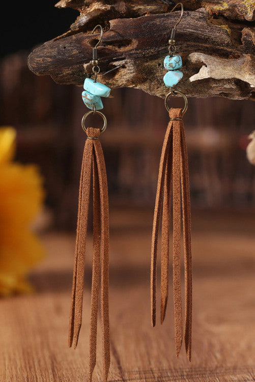 Turquoise Tassel Earrings RTS