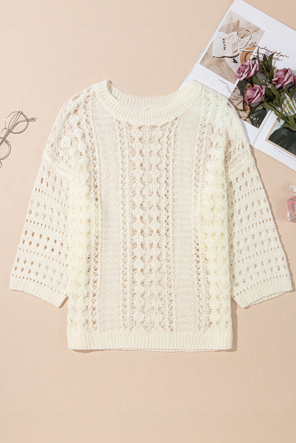 Hollow Out Knit Top RTS