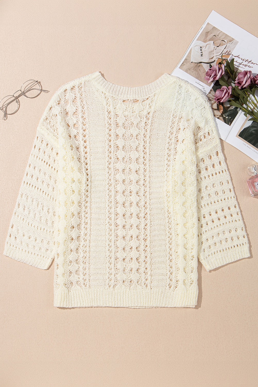 Hollow Out Knit Top RTS