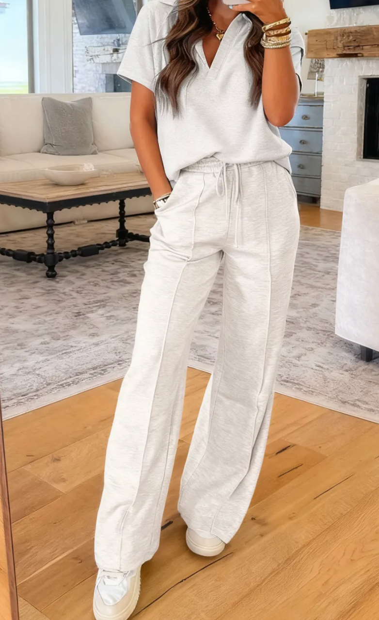 POLO TEE PANTS SET OOTD