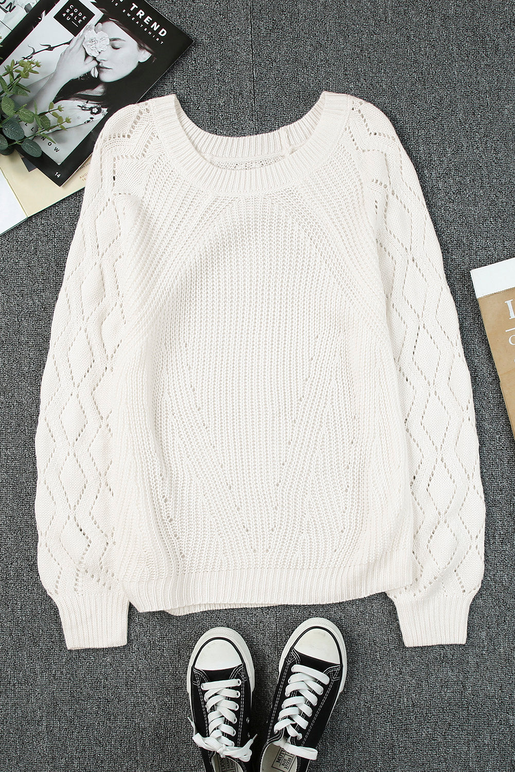 Hollow Puff Sweater FB
