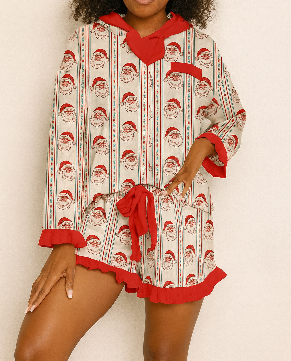 White Santa PJ Set RTS