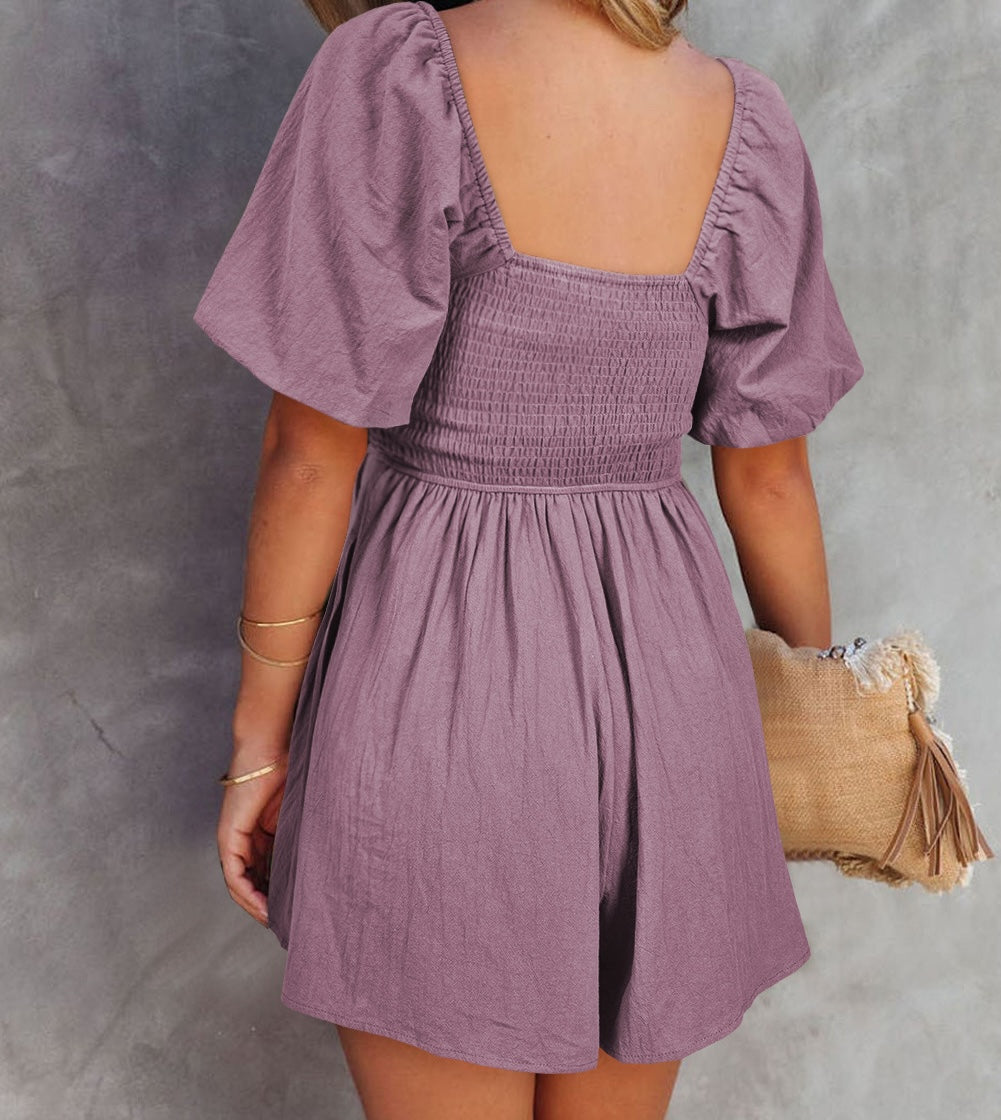 Square Neck Romper