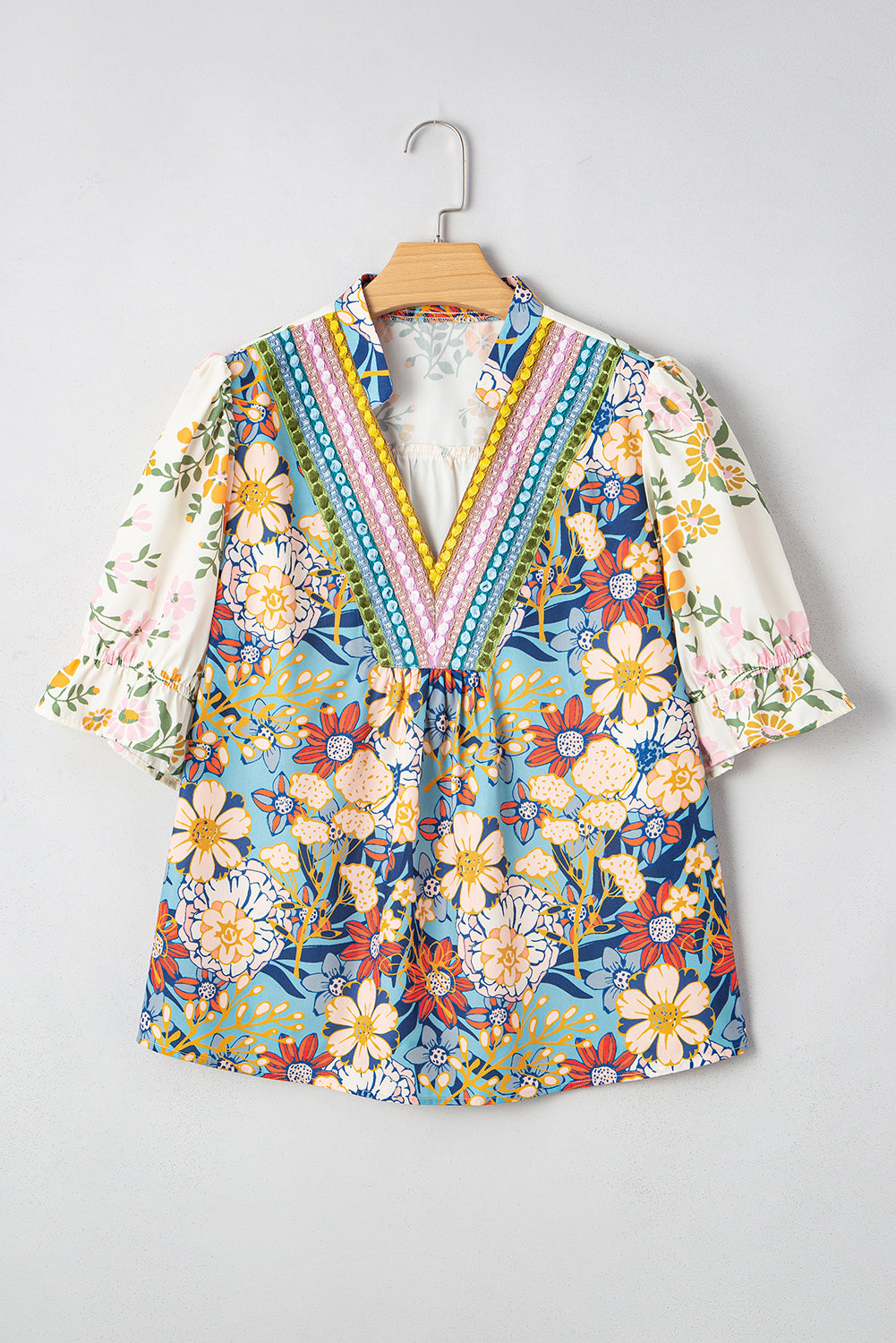 Multicolor Woven Plus Size Blouse LT