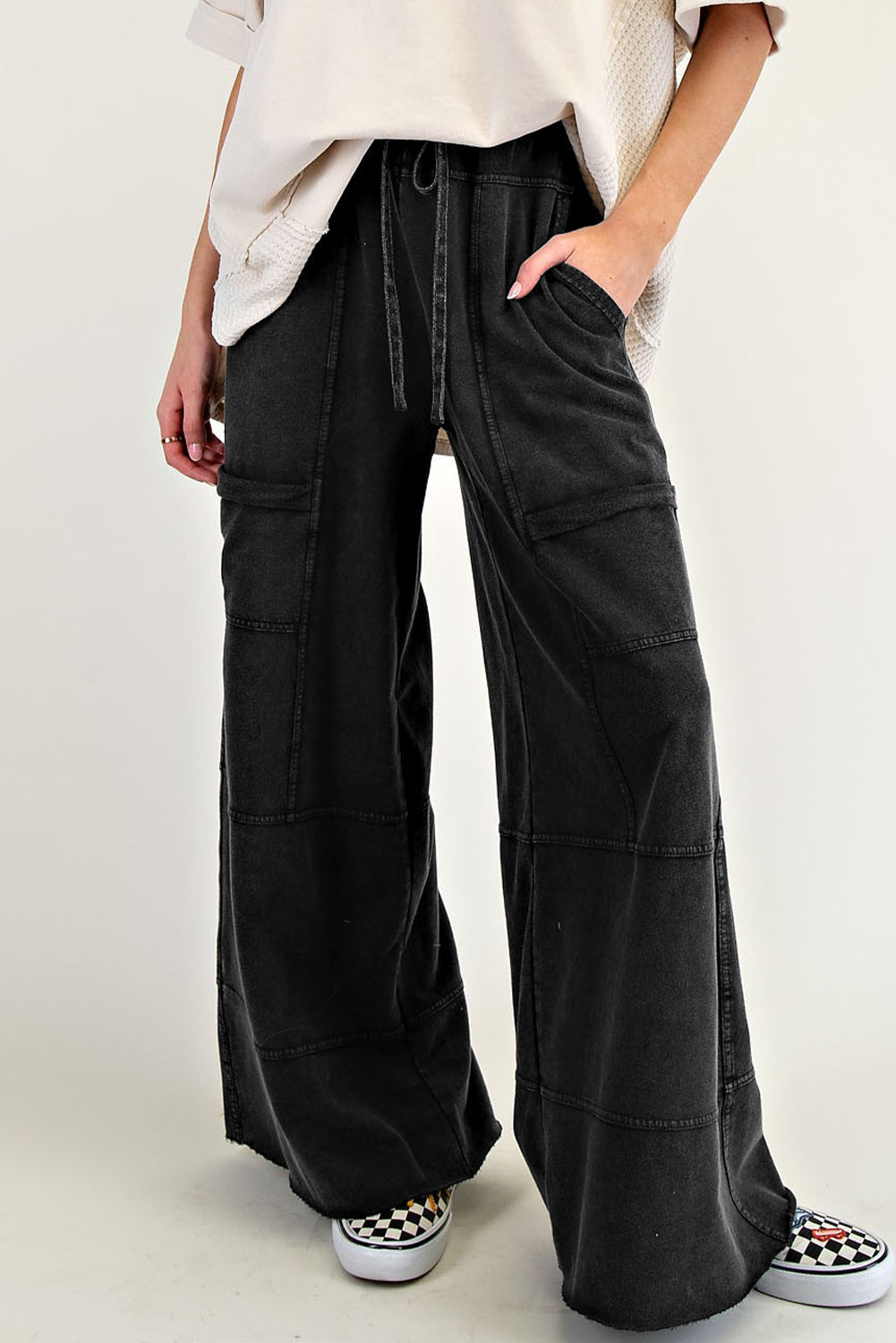 Mineral Washed Exposed Seam Cargo Pants *multiple colors* FB