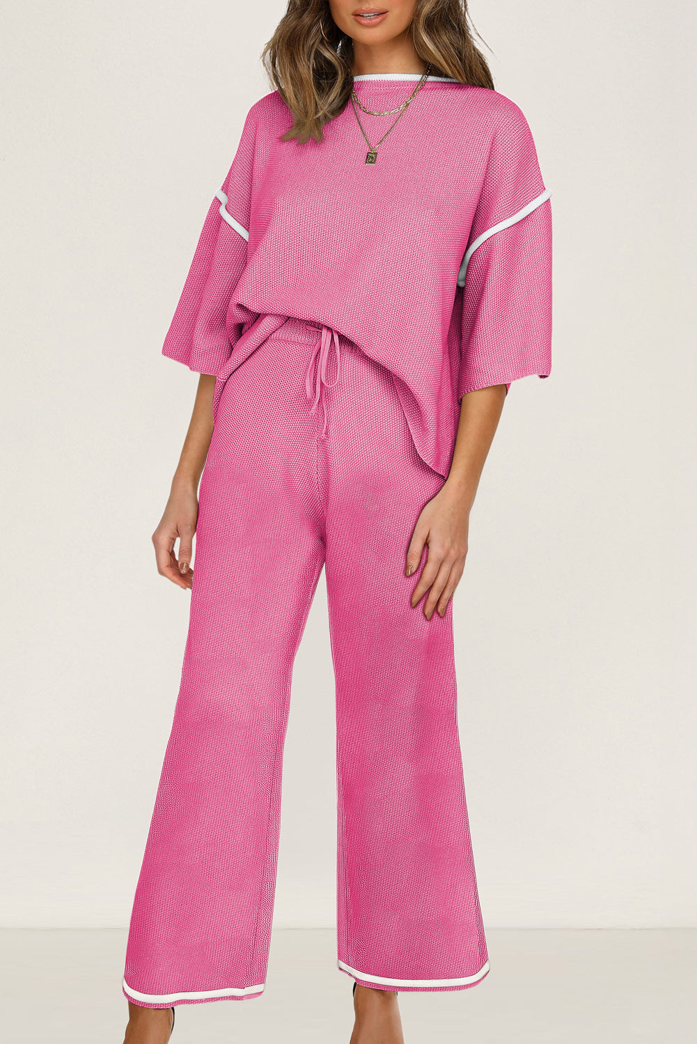 Contrast Pants Set FB