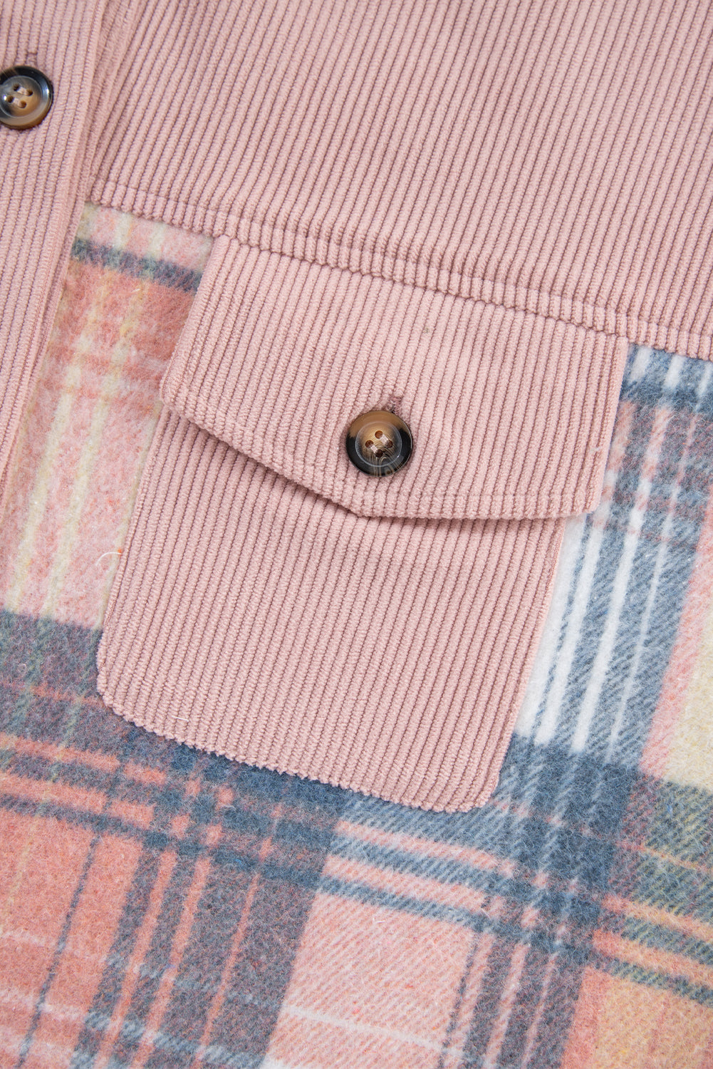 Light Pink Plaid Shacket LT