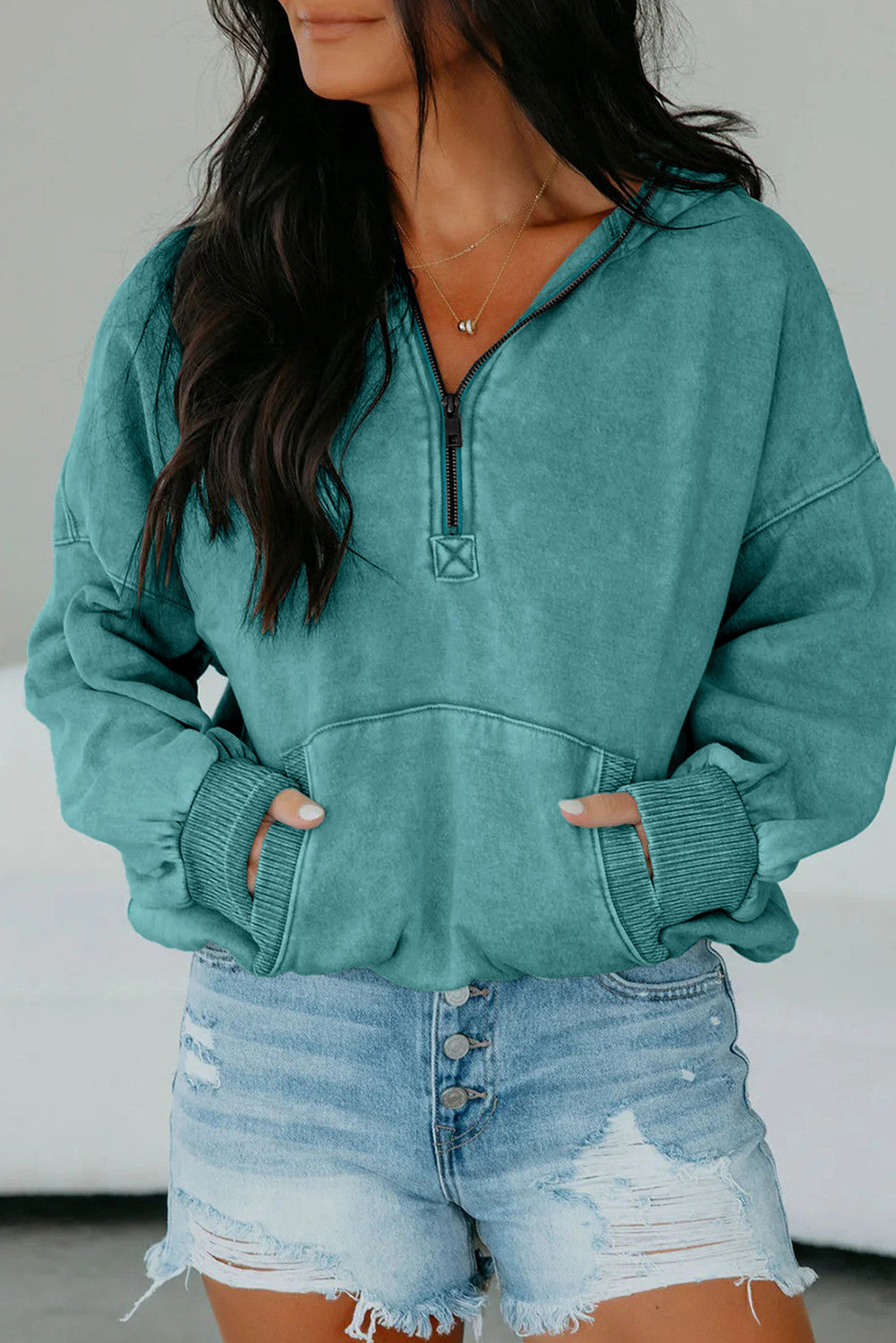 Mineral Wash Baggy Hoodie FB