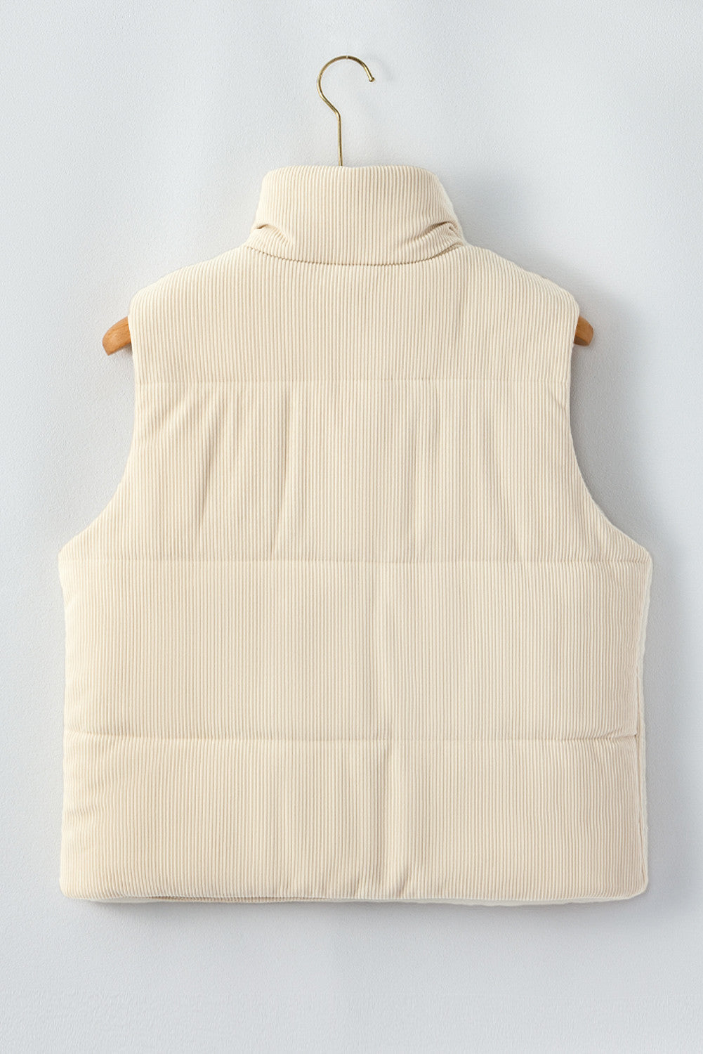 Corduroy Zip Up Puffer Vest