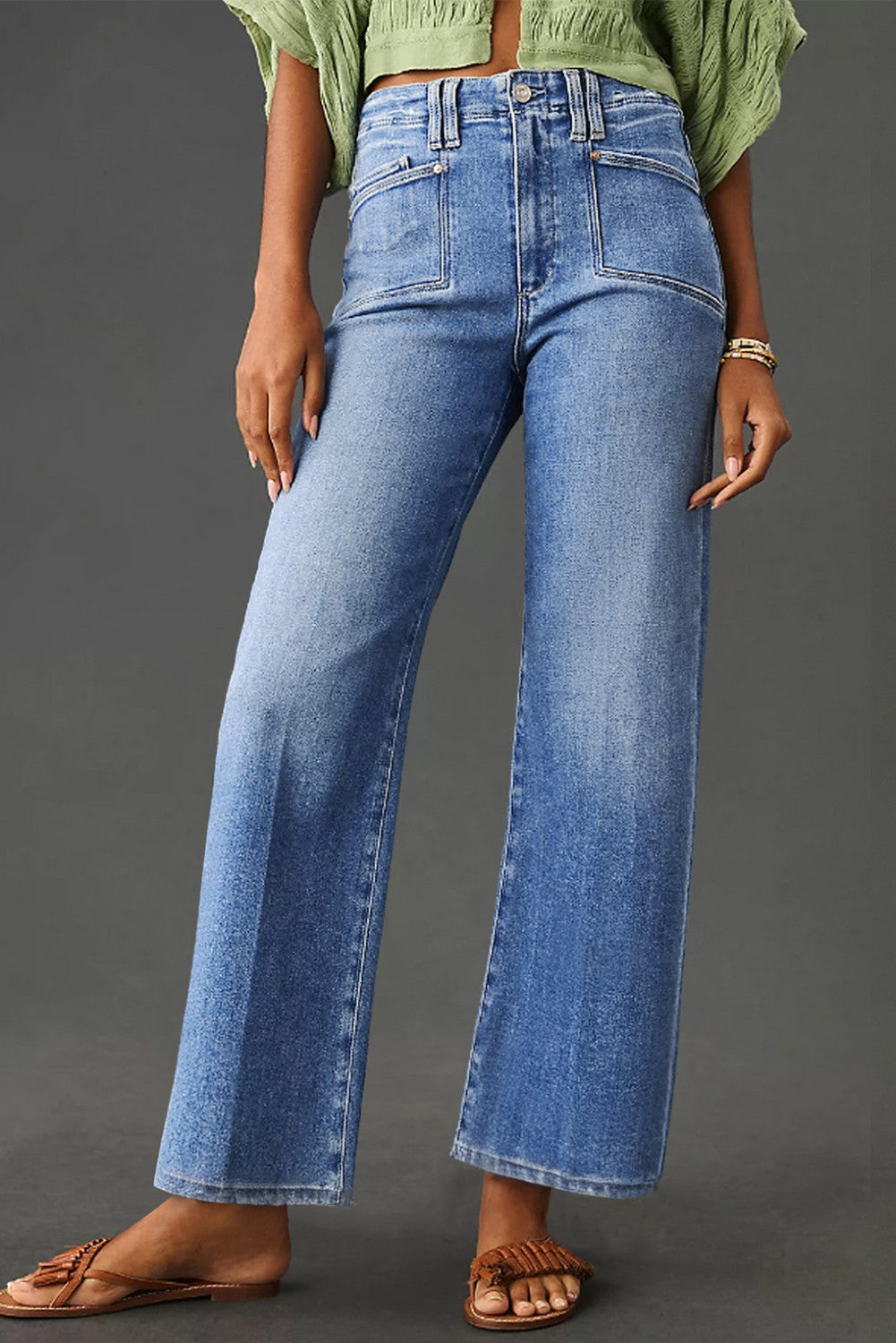 Dusk Blue Straight Leg Jeans