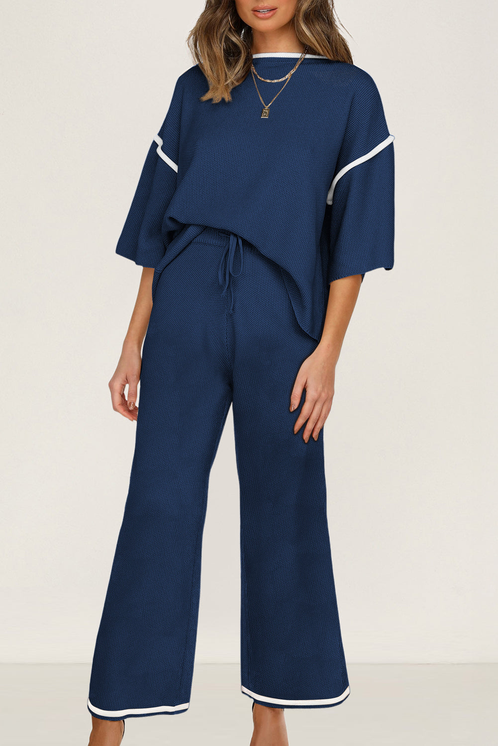 Contrast Pants Set FB