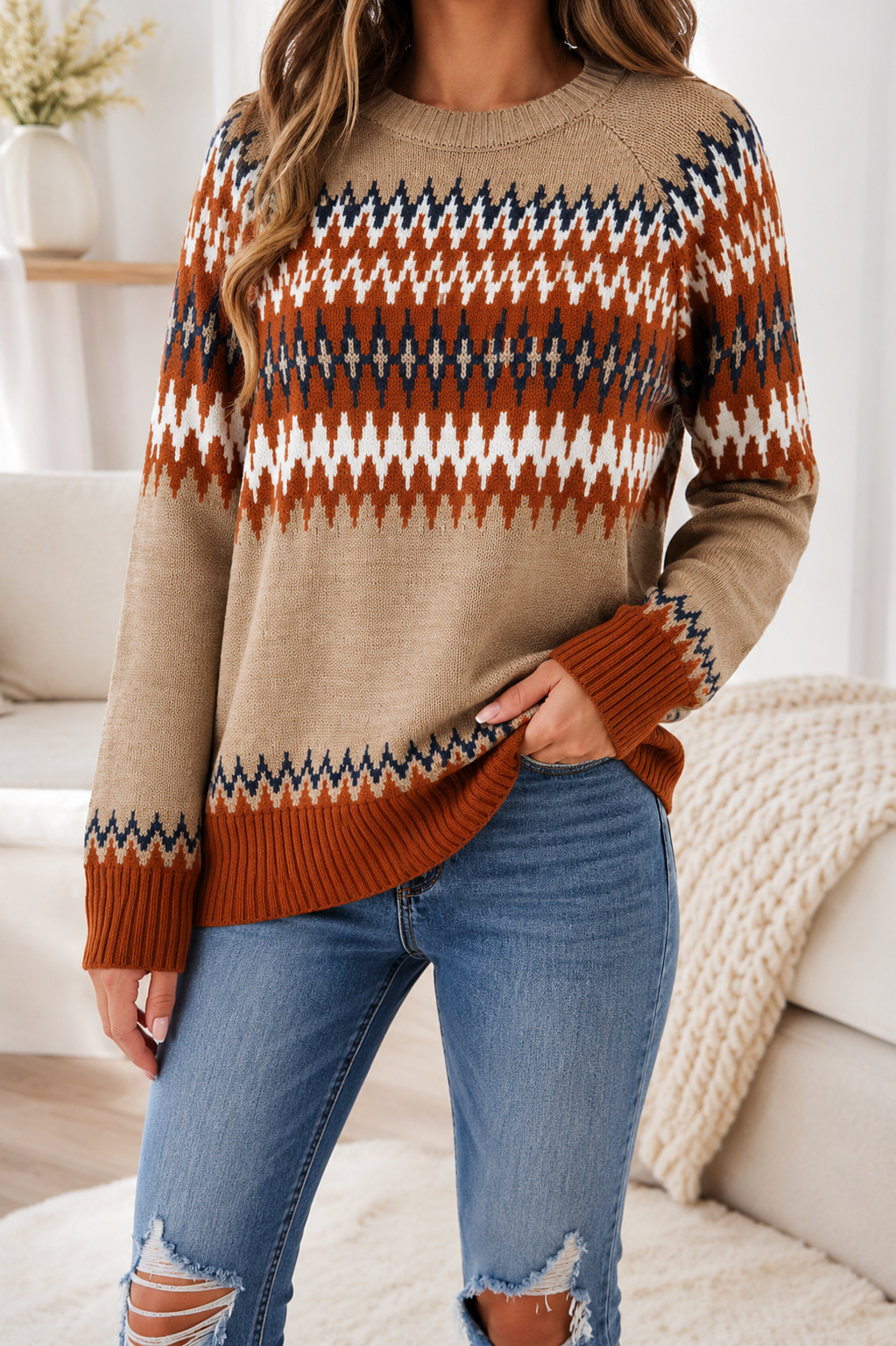 Aztec Crewneck Sweater