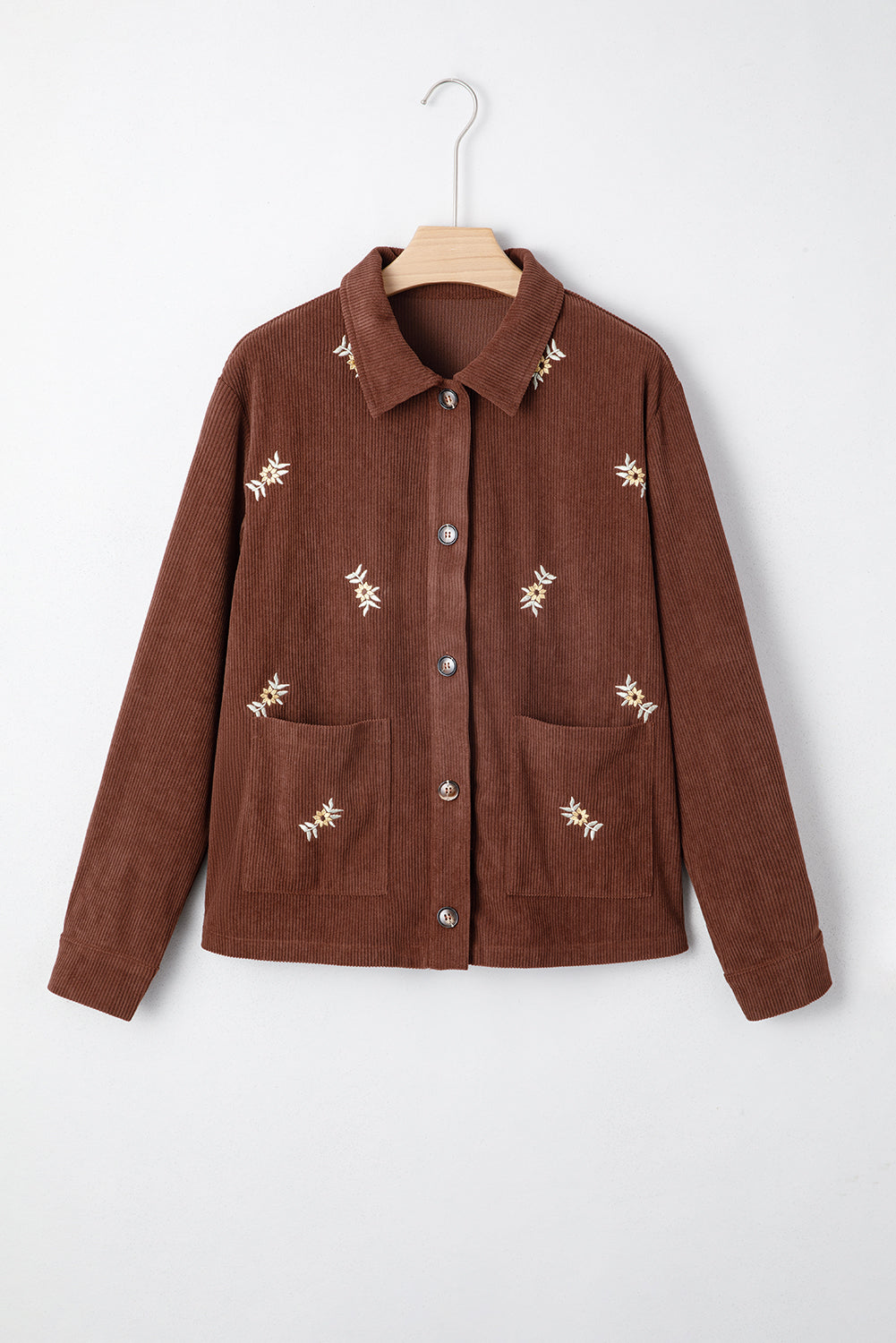 Floral Embroidered Corduroy Jacket LT