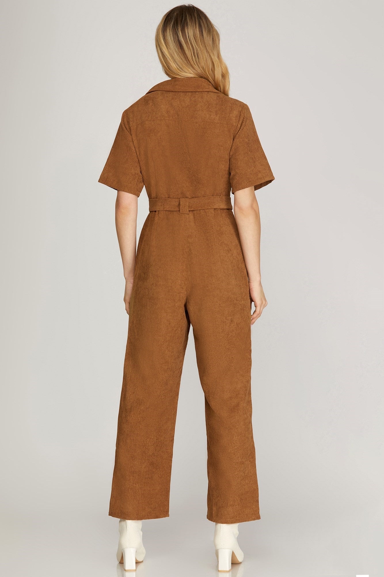 Camel Corduroy Romper ￼