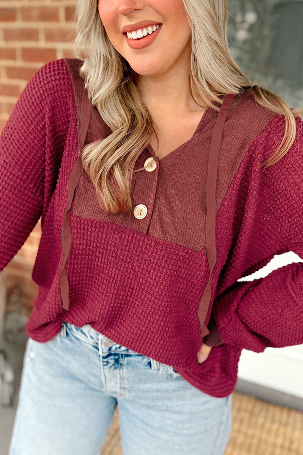 Waffle Patchwork Top FB