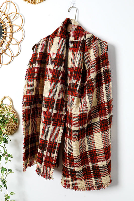 Red Plaid Scarf FB