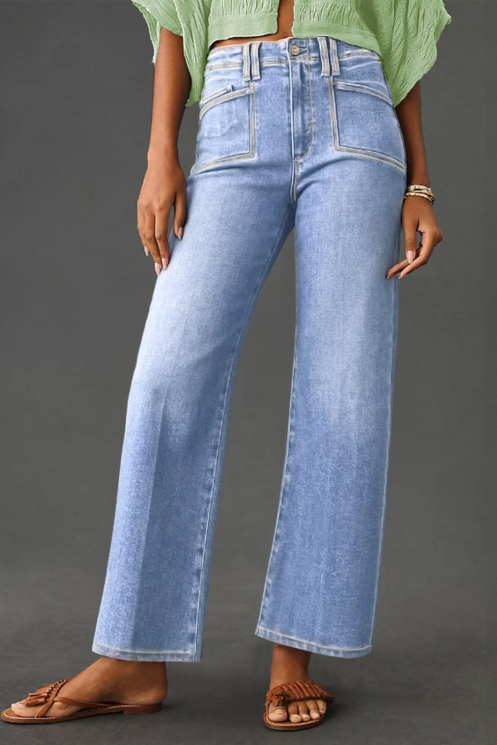 Dusk Blue Straight Leg Jeans