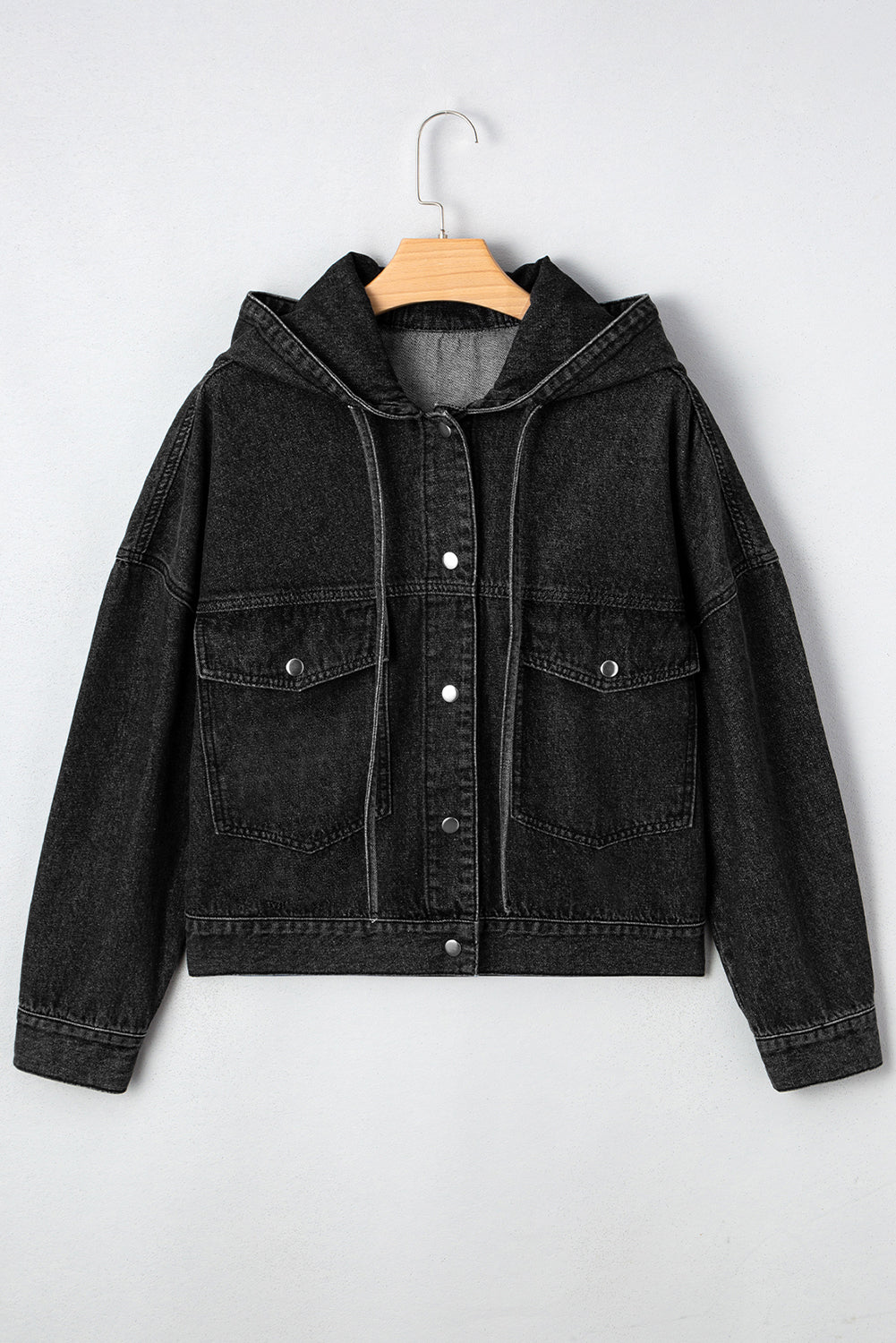 Black Denim Hooded Jacket LT