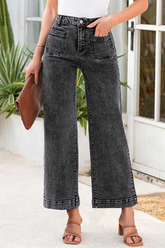 Black Straight Leg Loose Jeans LT