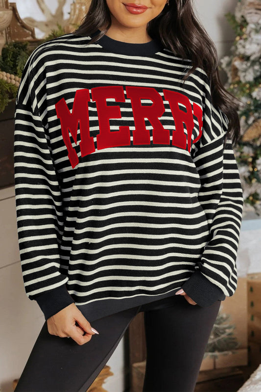 Stripe MERRY Sweatshirt FB