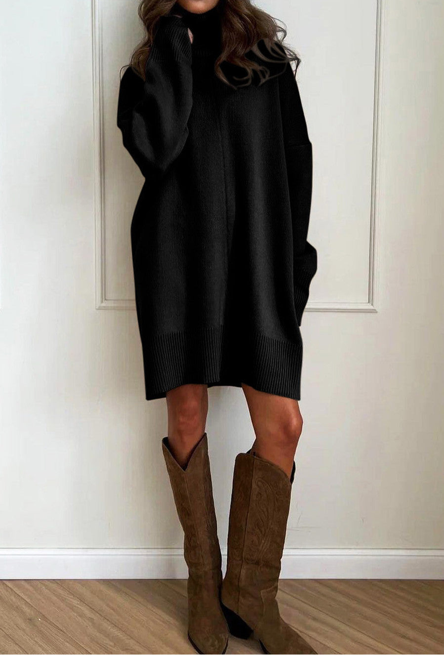 Turtleneck Sweater Dress FB
