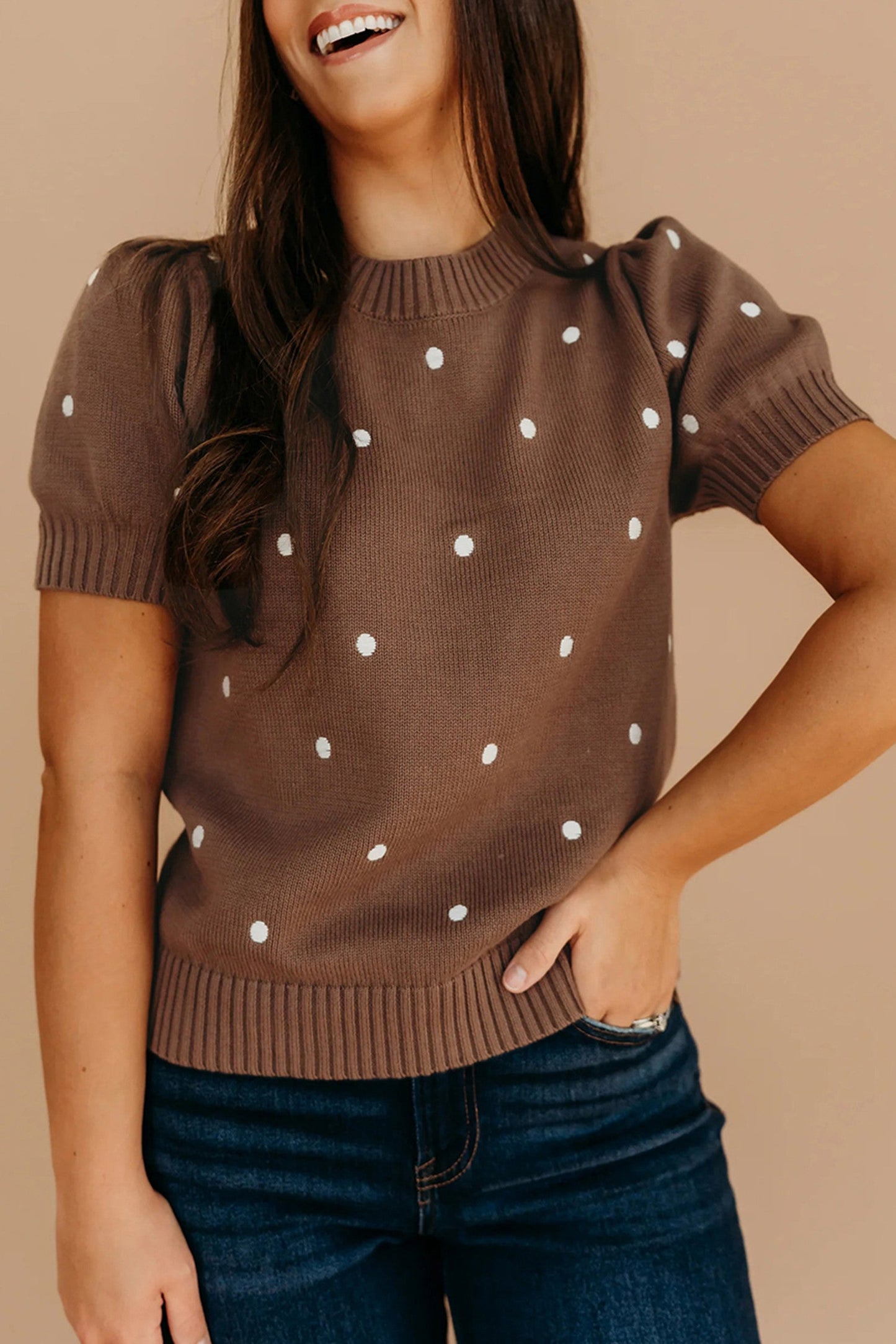 Polka Dot Bubble Sweater RTS