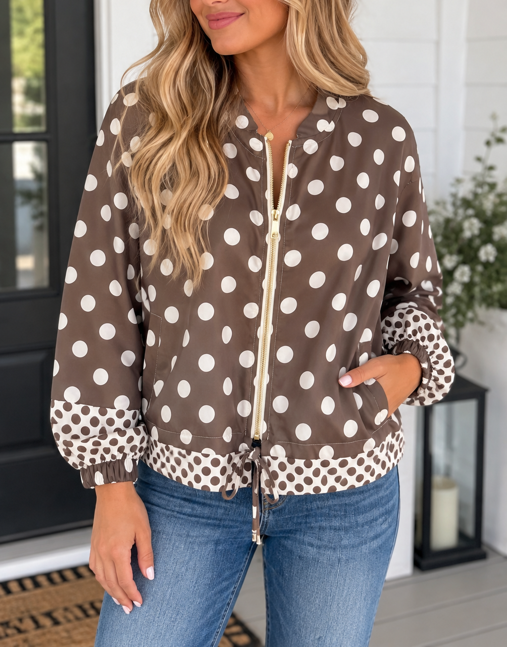 Brown Polka Dot Shacket