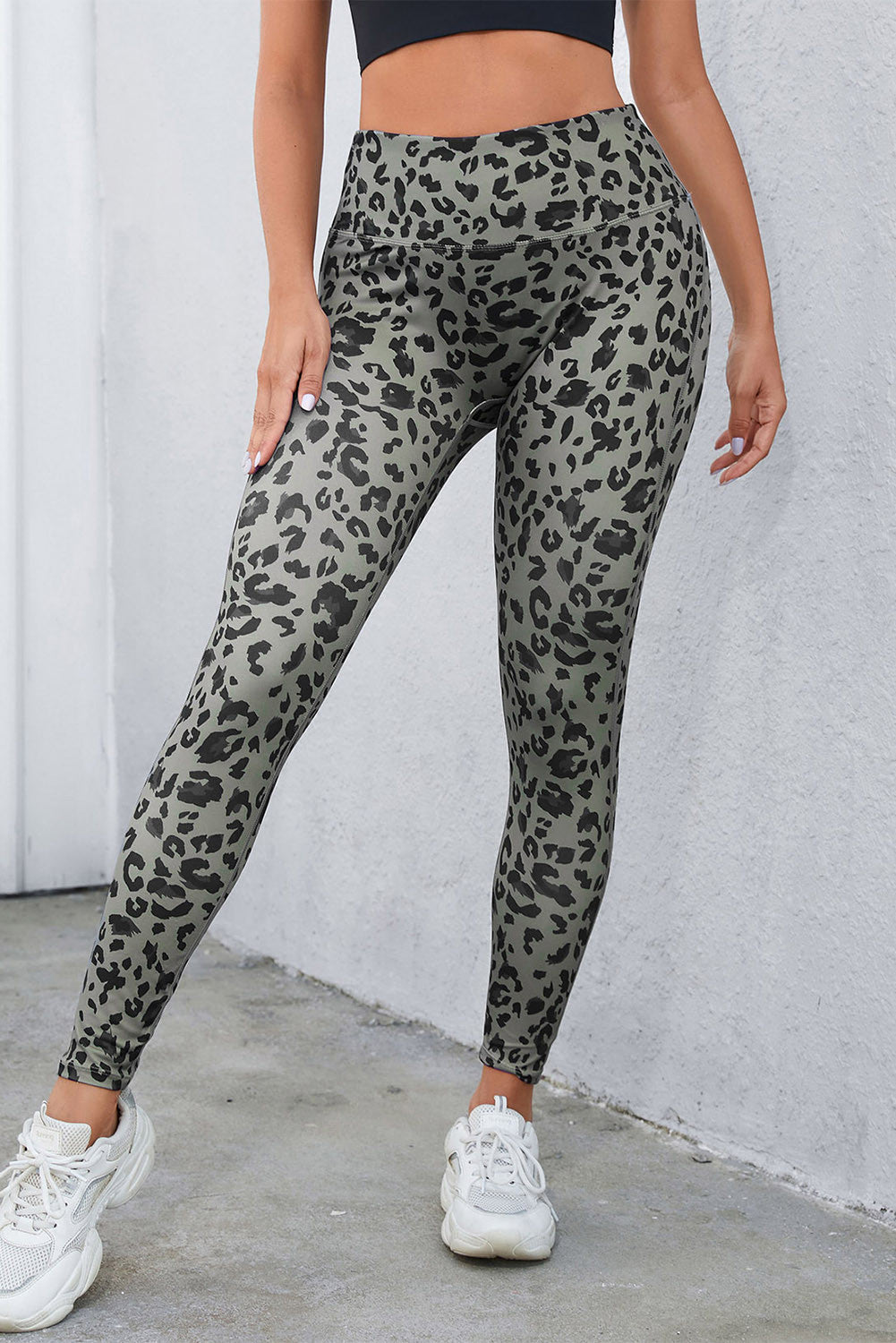 Gray Leopard Leggings