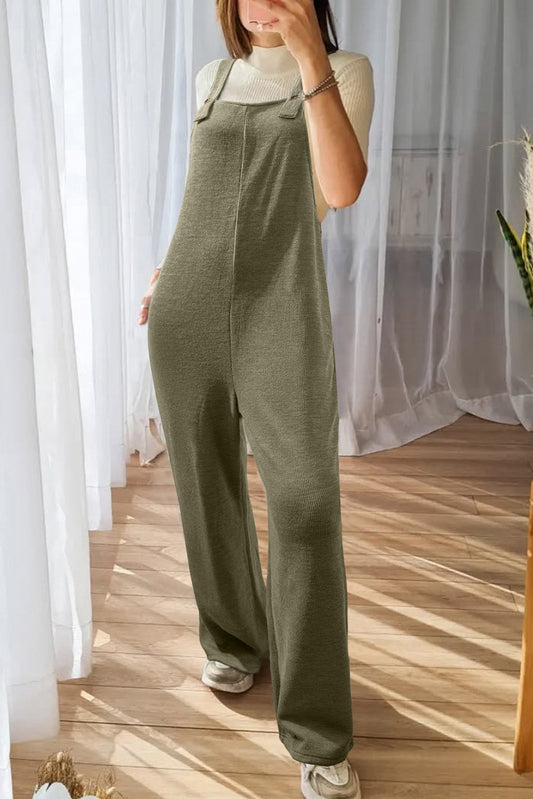 Green Knit Casual Jumpsuit FB