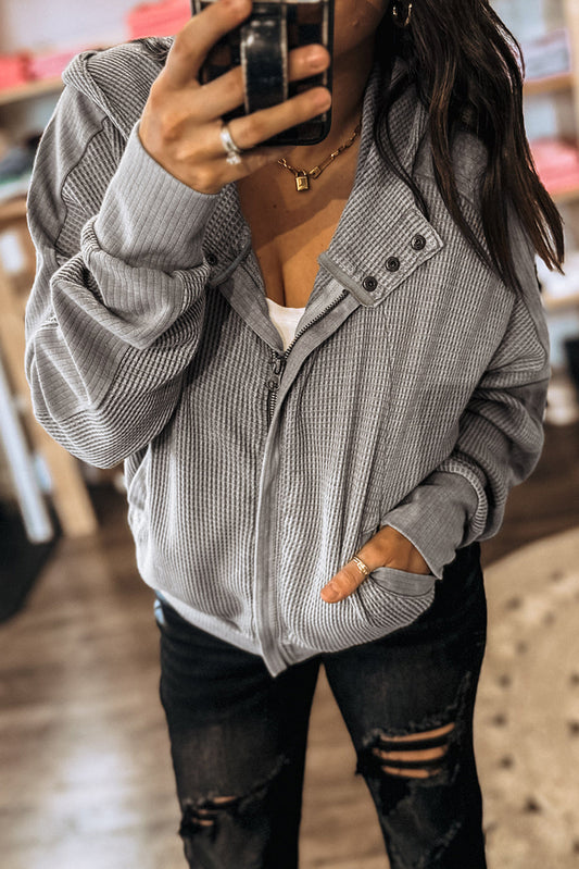 Grey Waffle Jacket FB