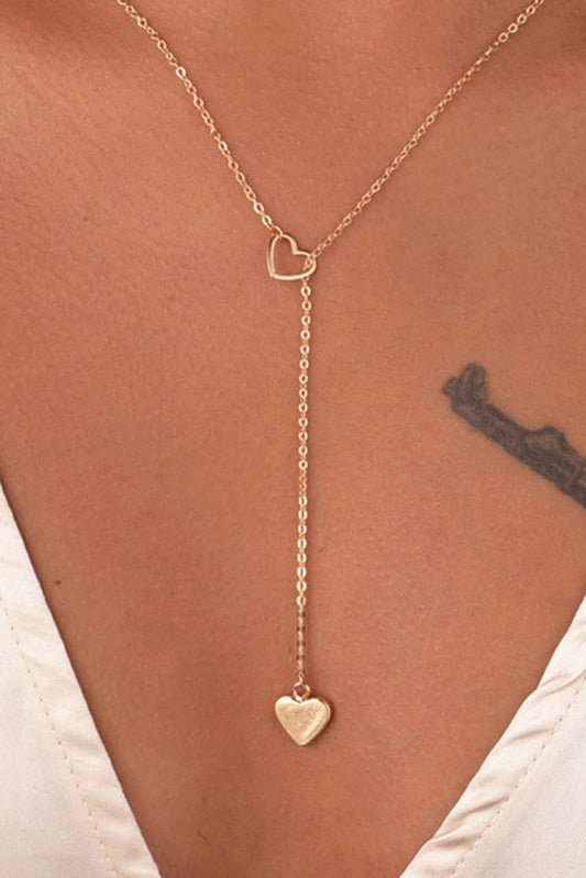 Heart Hollow Lariat Necklace FB