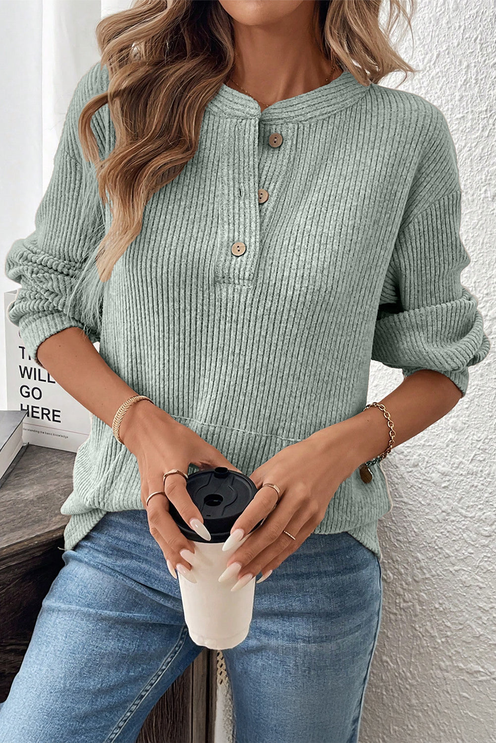 Henley Knit Top FB