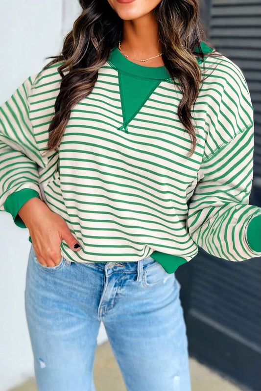 Green Stripe Top FB