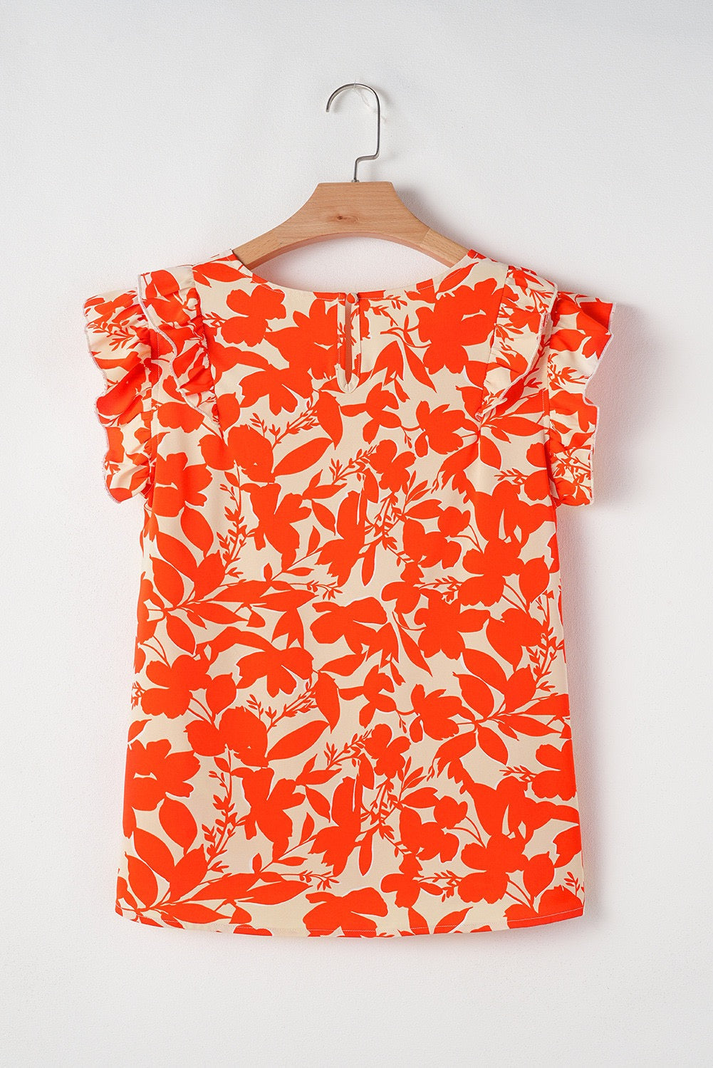 Orange Floral Blouse FB