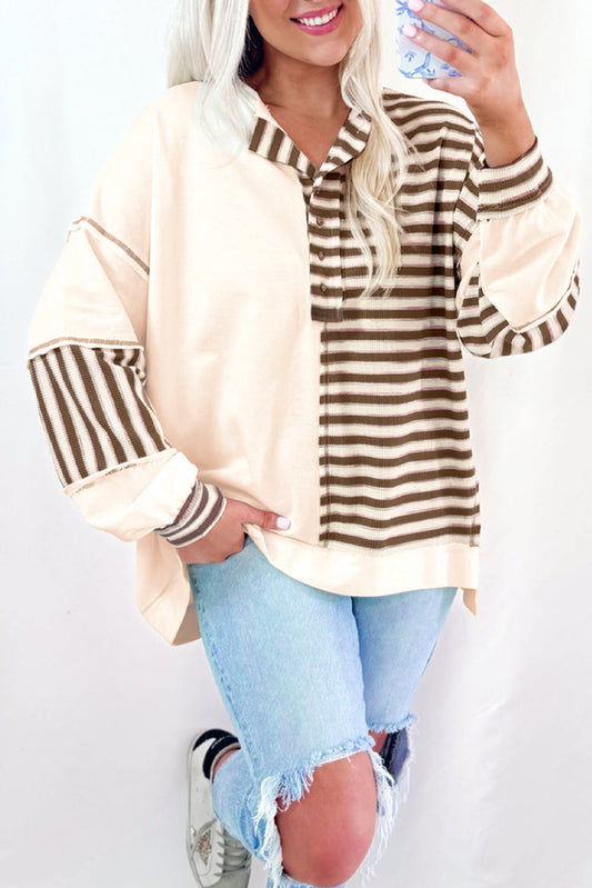Khaki Stripe Fall Pullover FB