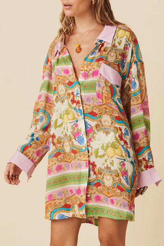 Multicolor Boho Floral Dress FB