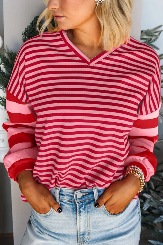 Pink Mixed Stripe Top LT