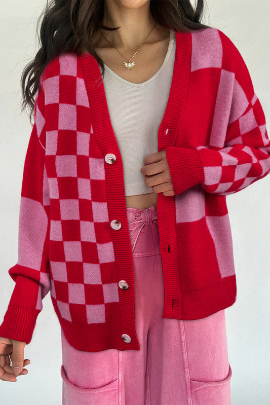 Red Mixed Cardigan November.