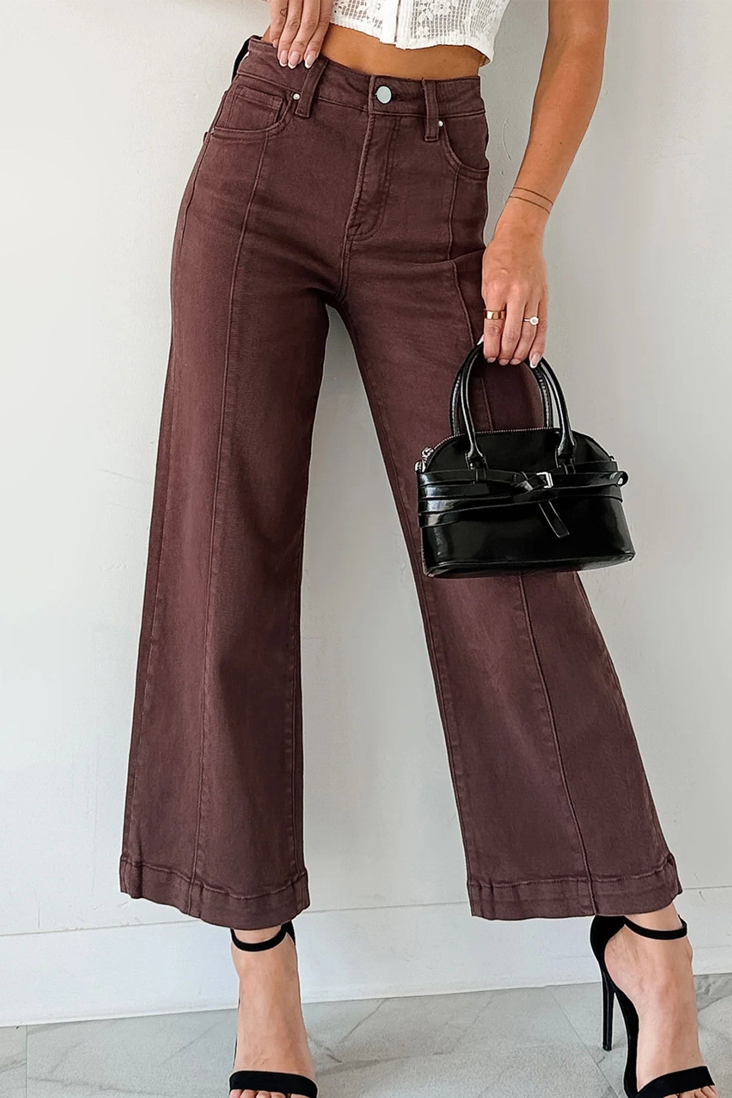 Red Seamed Cropped Jeans November.