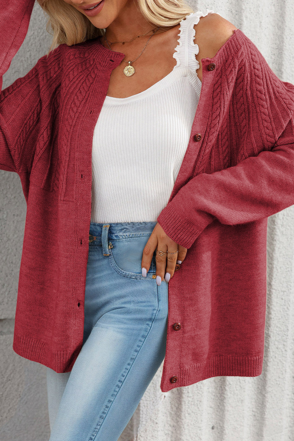 Textured Cardigan FB
