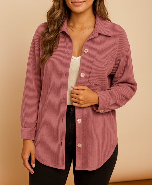 Ribbed Cording Shacket FB