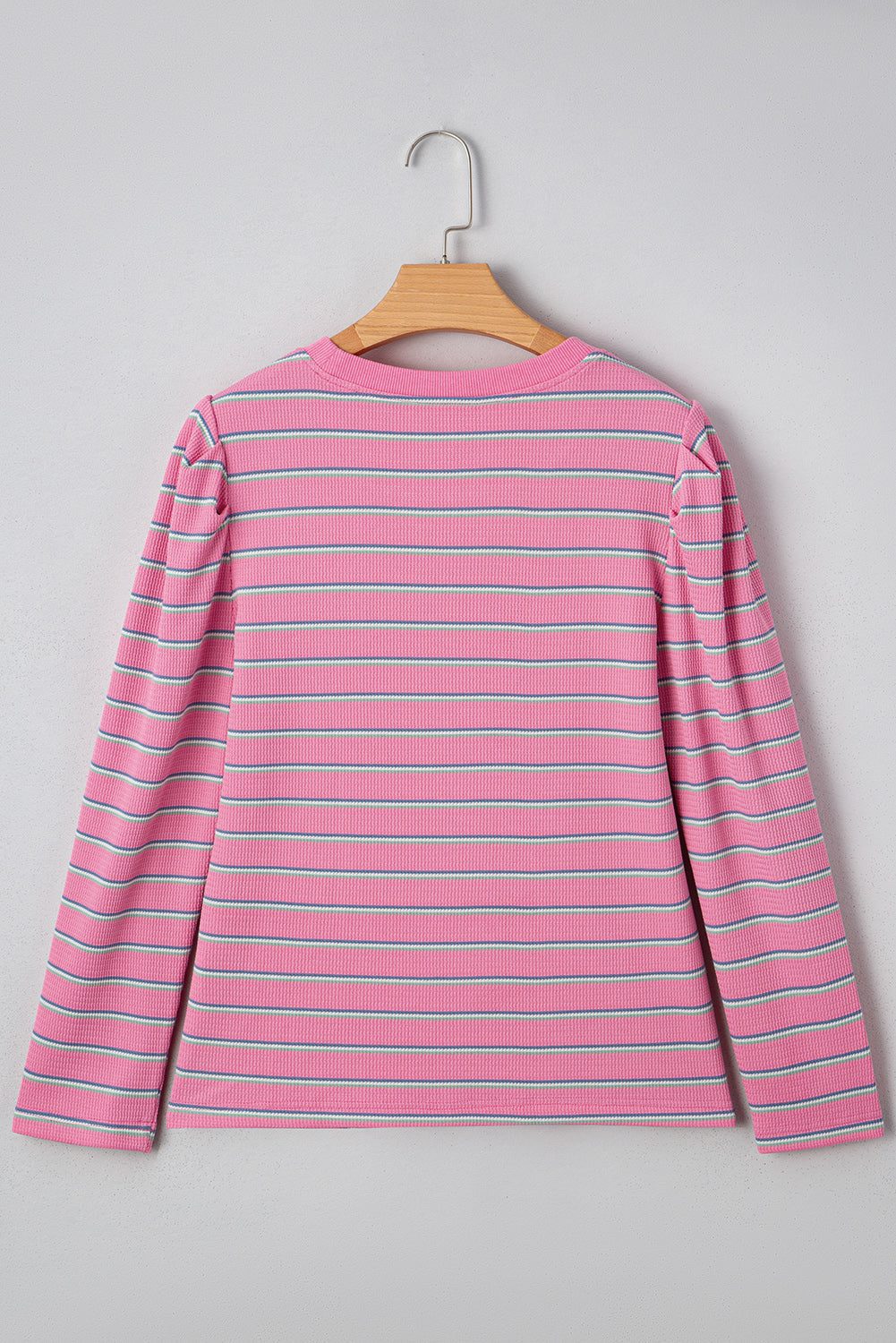 Rose Stripe Textured Top LT