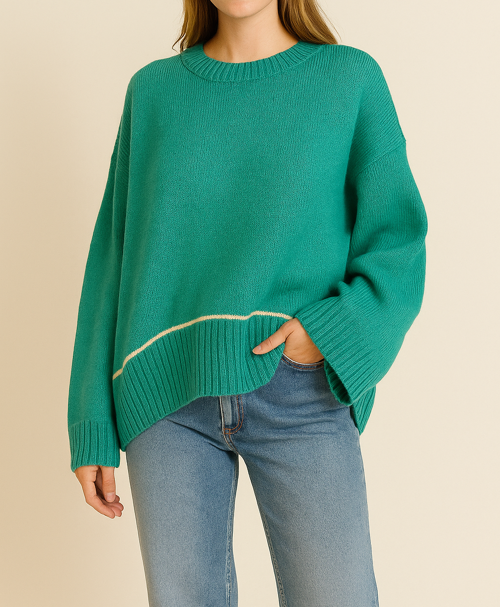 Sea Green Baggy Sweater FB