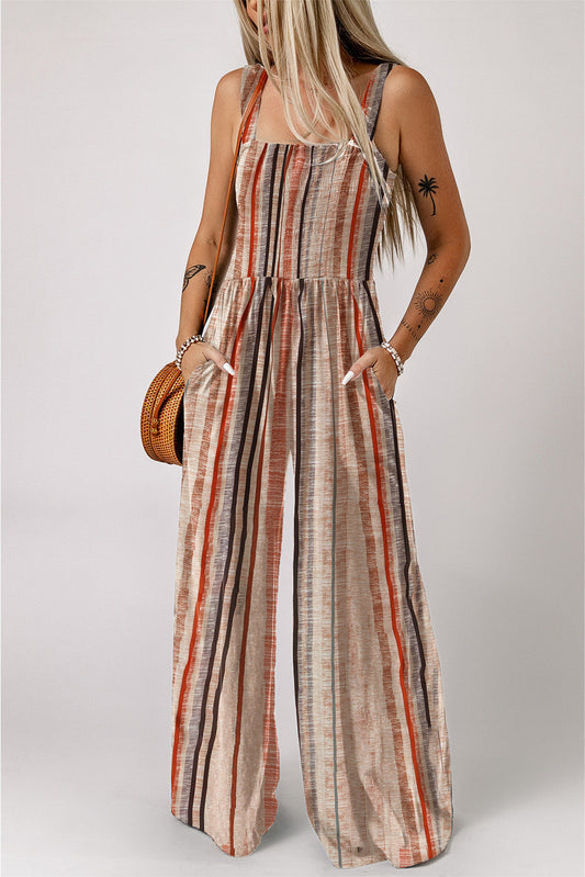 Sleeveless Smocked Jumpsuit