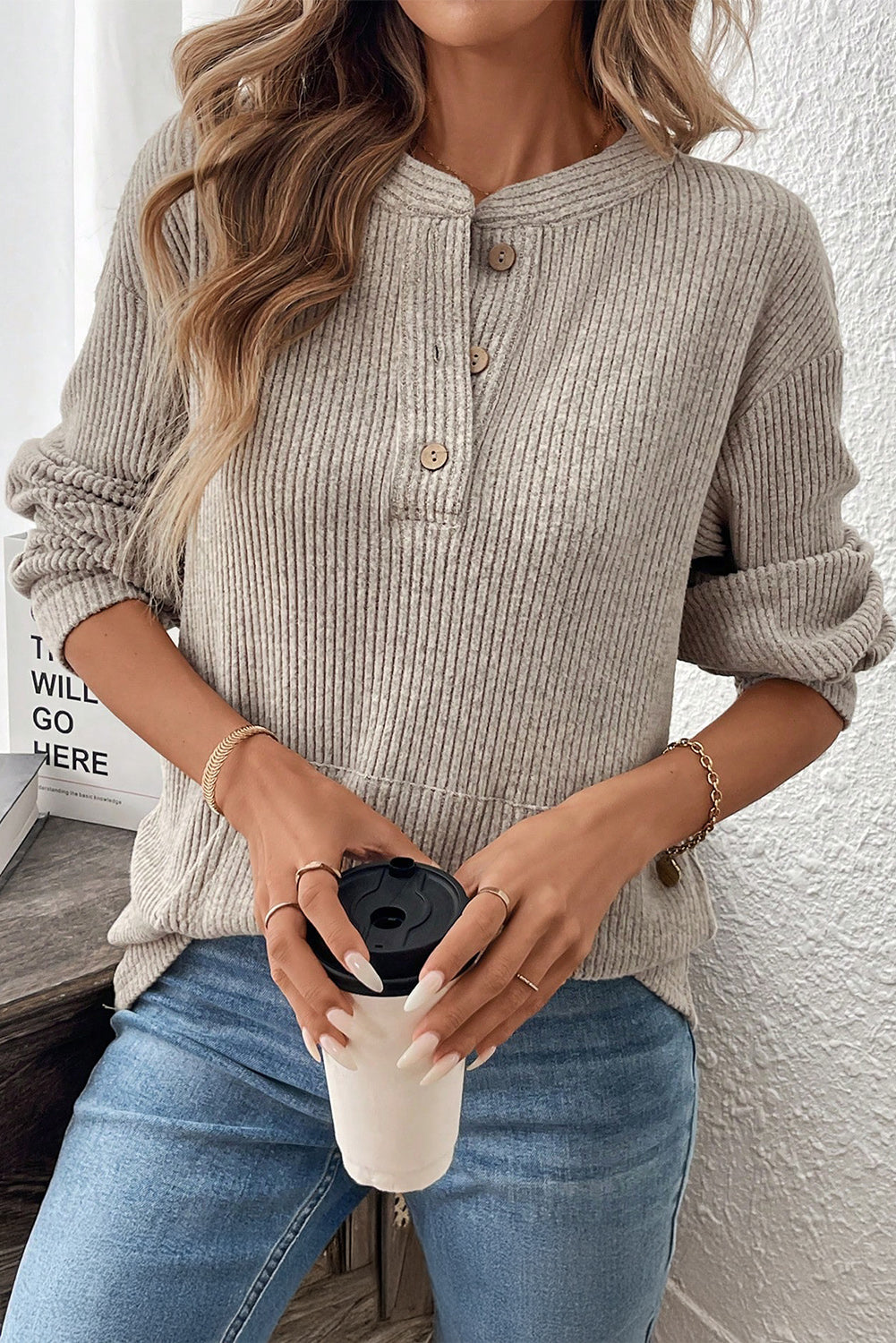 Henley Knit Top FB